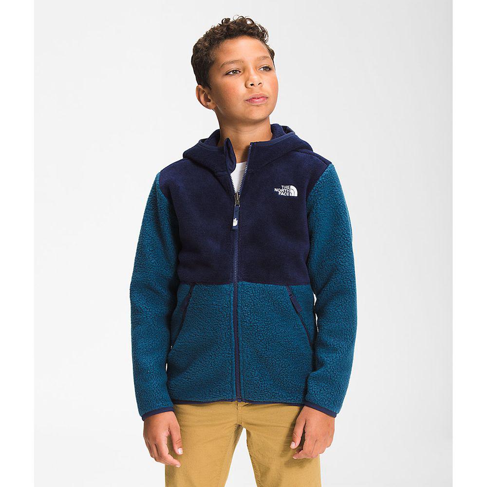 The North Face Forrest Full Zip Hooded Αγόρια Μπουφάν Fleece Full Zip - Μπλε (GIPT57263)